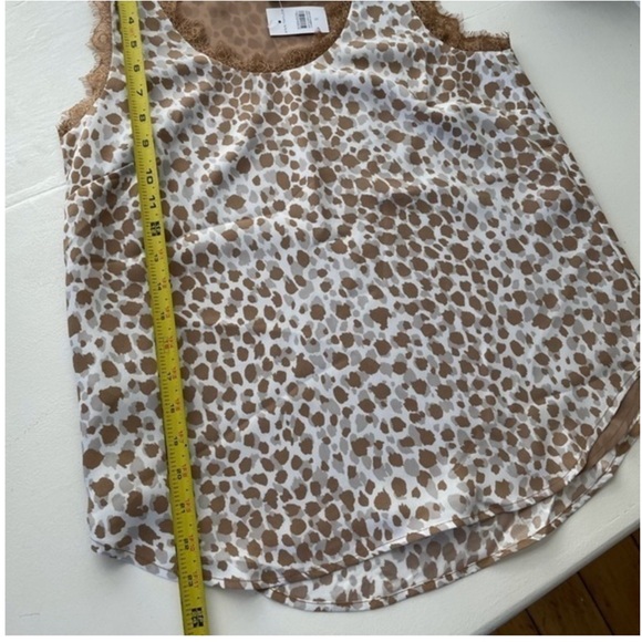 Ann Taylor~Leopard Print Lace Trim Cami - Picture 5 of 5
